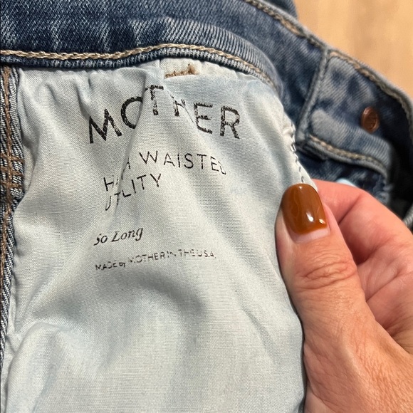 MOTHER Jeans High Waisted Utility So Long Carpenter Wide Straight Boyfriend - Picture 14 of 17